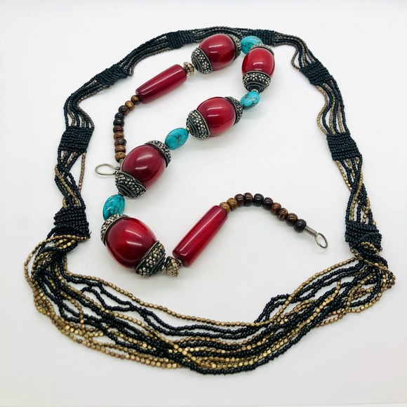 Vintage Southwestern Turquoise Bead Necklace lot - Picture 13 of 13